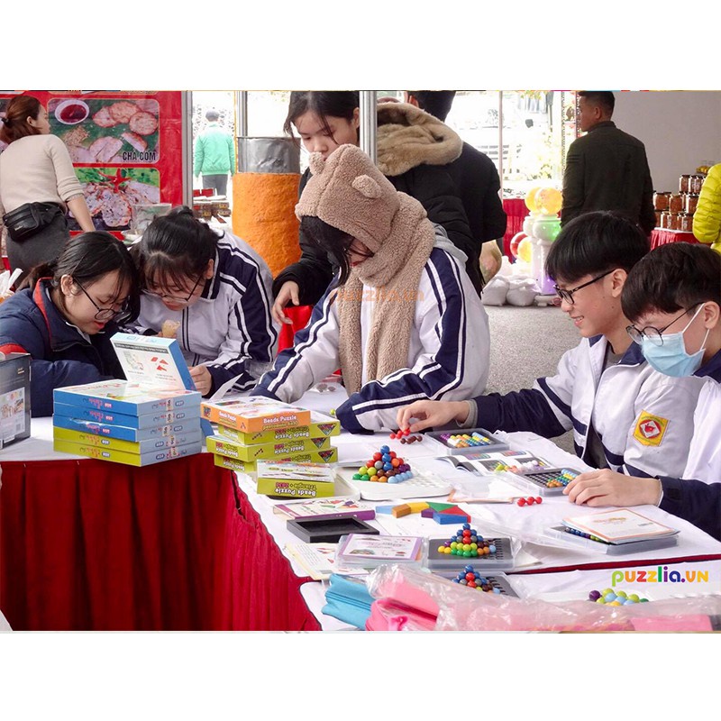 PUZZLIA ĐỒ CHƠI THÔNG MINH HÀN QUỐC PHÁT TRIỂN IQ - Bộ Hình Chữ Nhật 6*10 - Soleil home