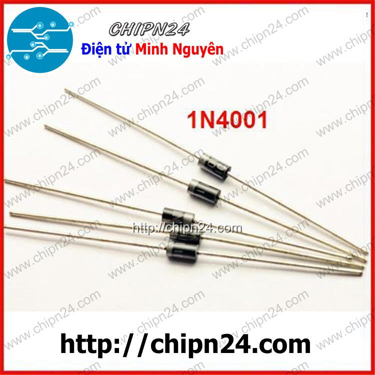 [25 CON] Diode 1N4001 DIP 1A 50V (IN4001 4001)