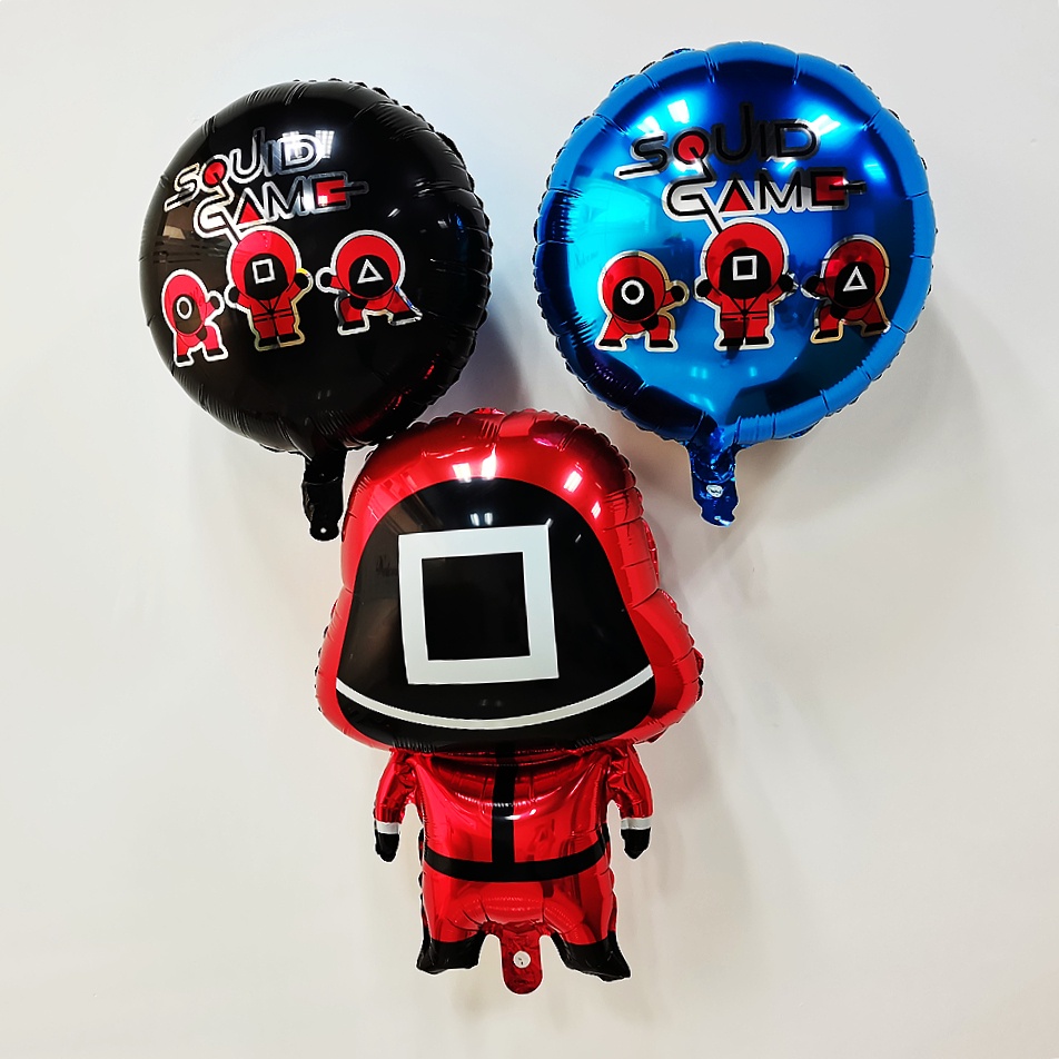 Set 6 bong bóng lá nhôm 32 inch hình con mực trang trí tiệc sinh nhật