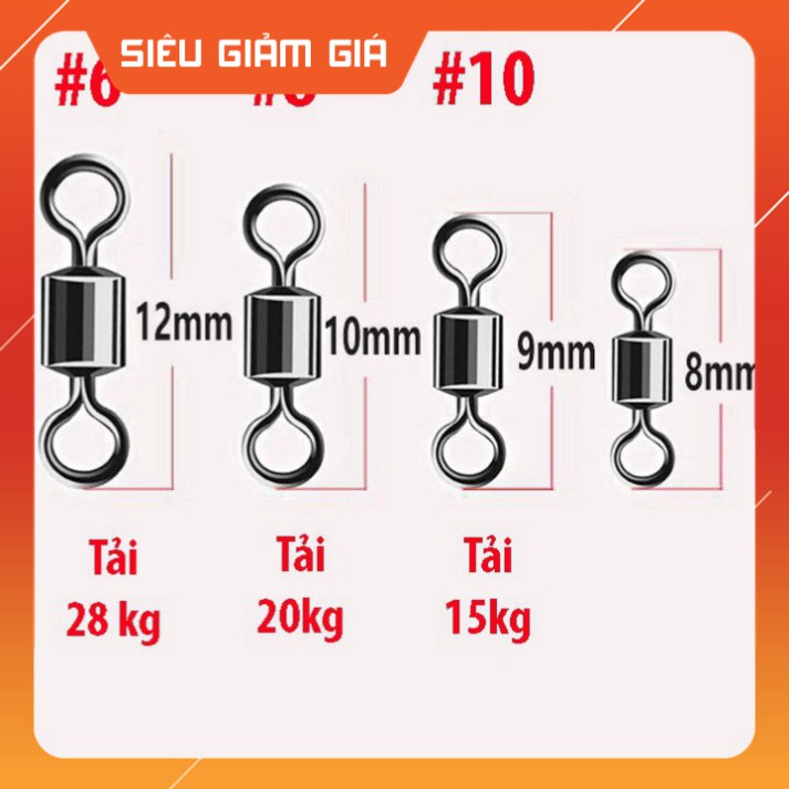 [Combo] [Combo] [Đủ kích Thước] Mà ní buộc Trục câu đài, Khóa Link hình số 8 đủ các size 30 chiếc PK1-2 [Giá rẻ] [Giá rẻ