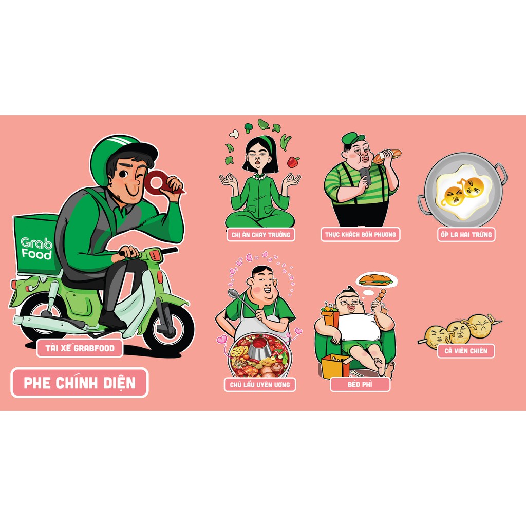 Thẻ bài trò chơi Ma Đói Grabfood - BoardgameVN