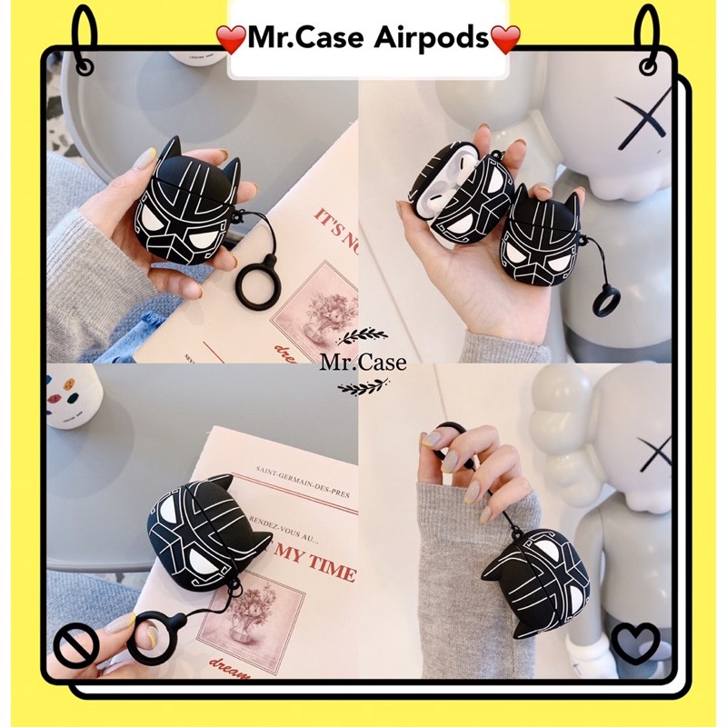 Case Airpods 1/2 Pro Vỏ Ốp Đựng Tai Nghe Báo Đen