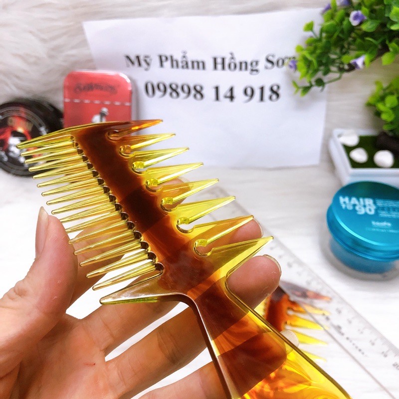 Lược xương cá tạo kiểu tóc nam , lược răng thưa xương cá tạo kiểu Texture - Trifica Comb Chính Hãng