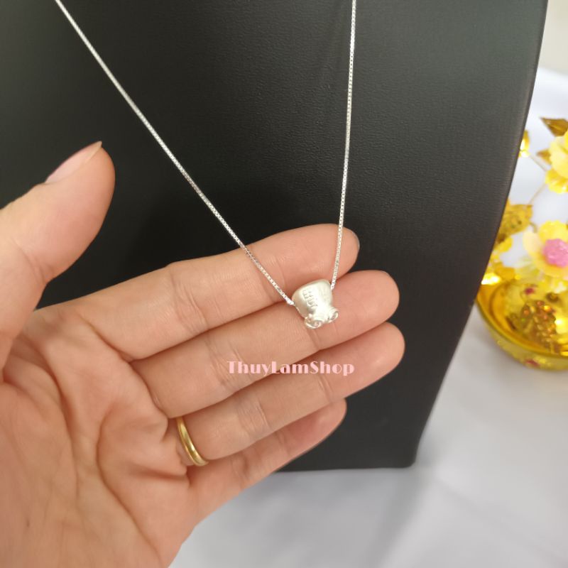 Vòng cổ dây chuyền bạc 925 chum túi tiền tài lộc vĩnh viễn bảo hành