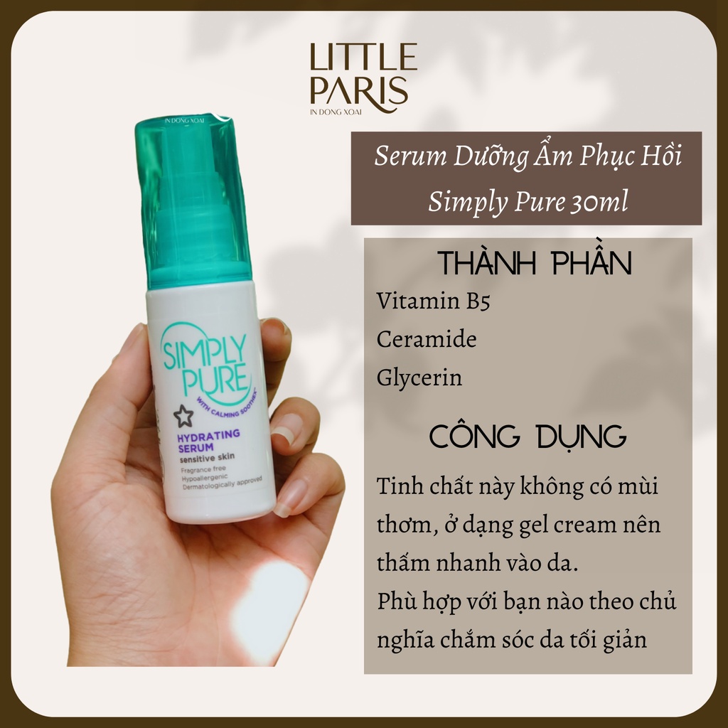 Tinh Chất Cấp Ẩm Phục Hồi Da Simply Pure Hydrating Serum 50ml