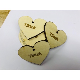 Phôi móc khoá gỗ hình trái tim