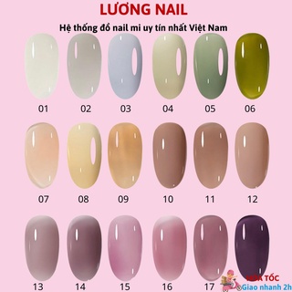 Sơn thạch MLADEA sơn móng tay gel tone màu nâu xanh rêu tím thạch đen mã 01 đến 18