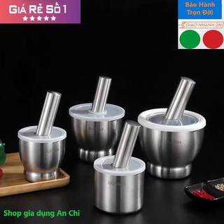 Cối chày inox 304 Cao cấp đủ Size, Bộ chày cối inox chính hãng - bảo hành trọn đời không han gỉ