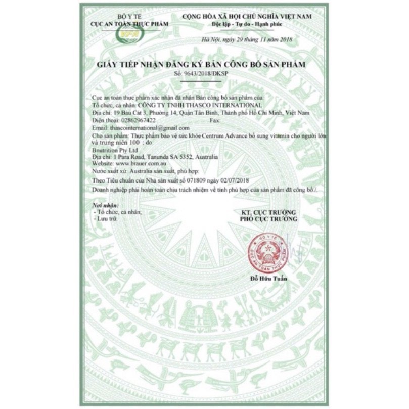 Viên Uống Bổ Sung Vitamin Tổng Hợp Centrum, Centrum Advance & Centrum Advance 50+ hộp 100 viên