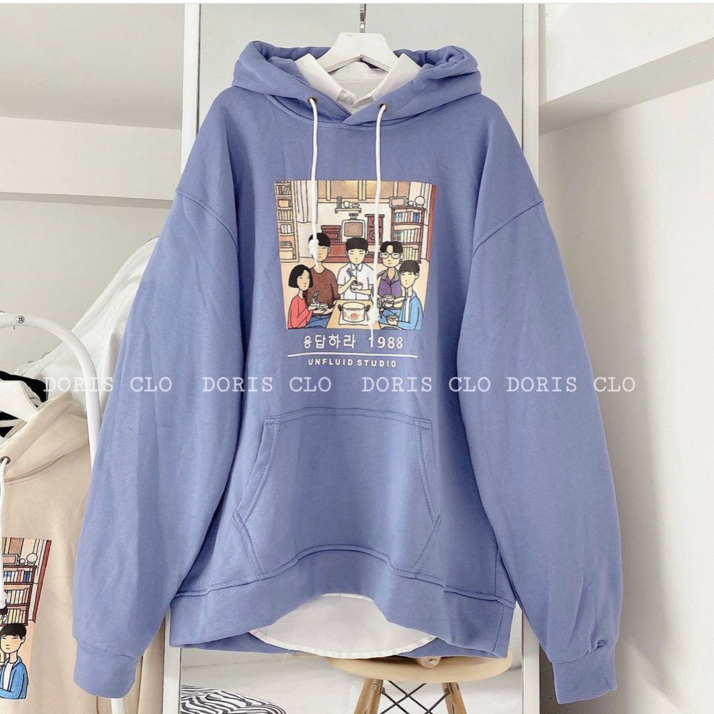 áo khoác hoodie nam nữ form rộng phối đồ siêu đẹp siêu cá tính