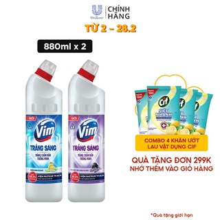 Combo 2 Gel Tẩy Rửa Vim Trắng Sáng 870ml Chai