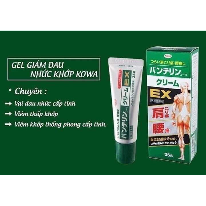 Gel bôi giảm đau nhức khớp kowa banterin 35G