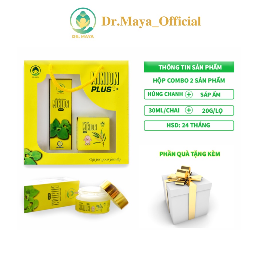 Combo 2 lọ dầu húng chanh minion Dr.Maya - Thể tích lọ 30ml