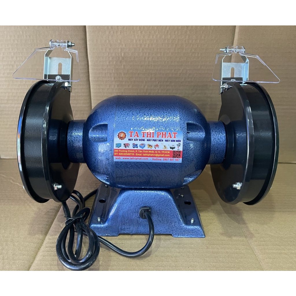 Máy Mài 2 Đá Win 250W-150mm Kèm 2 kính bảo vệ -2 vành chắn bảo vệ