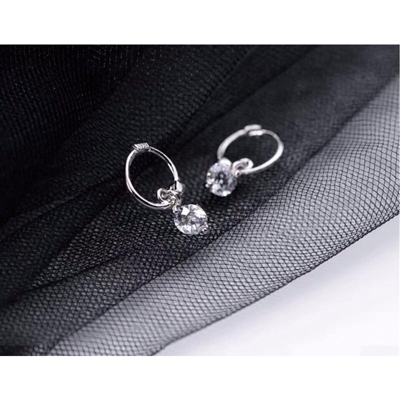 BÔNG TAI BẬP TREO ĐÁ NHỎ XINH - BẠC TA