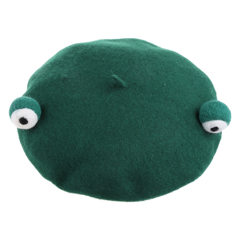 Mũ Nồi Giả Len Hóa Trang Nhân Vật Hoạt Hình Mắt Ếch Xanh Lá Phong Cách Lolita Cho Nữ
