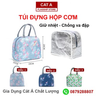 Túi đựng hộp cơm văn phòng, picnic, dã ngoại - GIỮ NHIỆT TỐT, CHỐNG VA ĐẬP - thiết kế tinh tế, quai xách tiện lợi [M7]