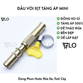 Đầu Vòi Xịt Tăng Áp Mini Bằng Đồng Phun Nước Rửa Xe