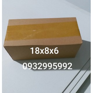 hộp carton size 18x8x6 ( 50 hộp mặt trong trắng ngoài nâu)