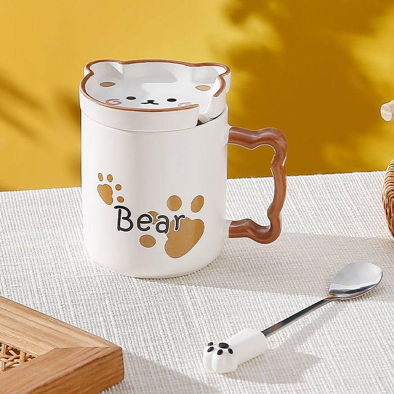 Cốc Sứ Có Nắp Thương Cún Yêu Con Mèo Cốc Cà Phê Quà tặng Sinh Nhật Cái Cà Cốc Nước Cốc Sữa Cốc Gốm Quà Tặng Cốc Trà Ly Quà Sinh Nhật Cốc Cà Phê