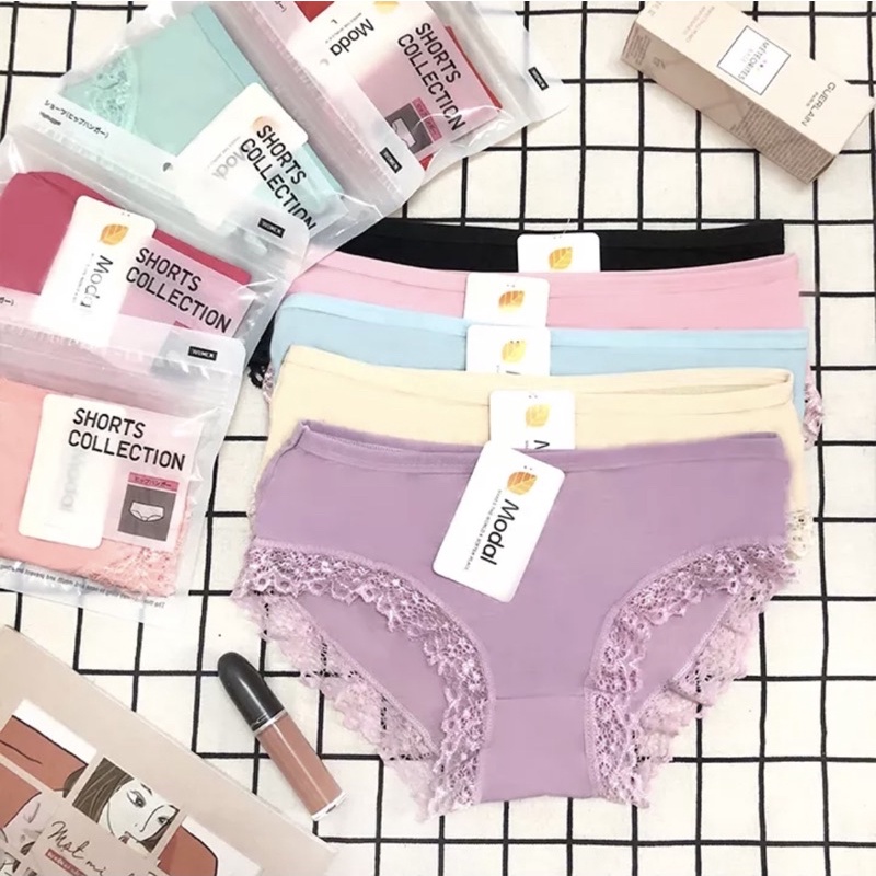 Quần lót nữ cotton phối ren tinh tế. Quần lót nữ giá rẻ có size 40-65kg