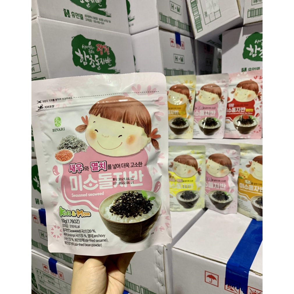 Rong Biển Trộn Cơm Rắc Cơm Em Bé Cười Dinh Dưỡng Cho Bé - 4 Vị - Gói 50g