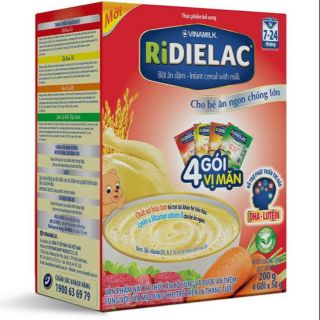 Bột ăn dặm RIDIELAC 4 gói vị mặn - Hộp 4 gói x 50g