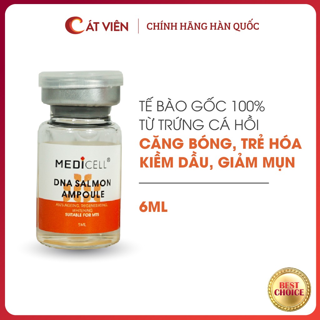 Tế bào gốc cá hồi DNA Medicell, dưỡng trắng kiềm dầu, căng bóng da, mờ thâm sạm se khít lỗ chân lông lọ 5ml | BigBuy360 - bigbuy360.vn