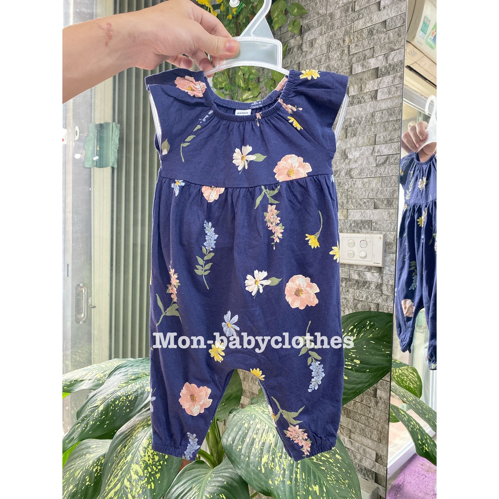 Jumpsuit HOA XANH THAN cánh tiên [0ldnavy]