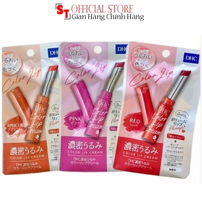 Son Dưỡng Môi DHC Color Lip Cream Nhật Bản Có Màu Cam, Đỏ, Hồng Mới