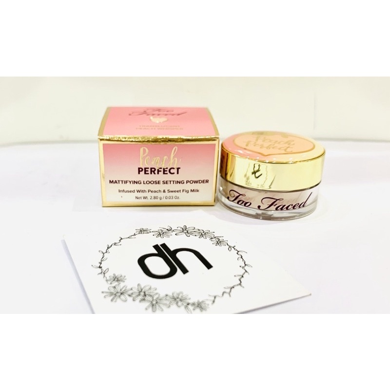 ( MINISIZE 2.8g) Phấn Phủ Bột Too Faced Peach Perfect Mattifying Loose Setting Powder