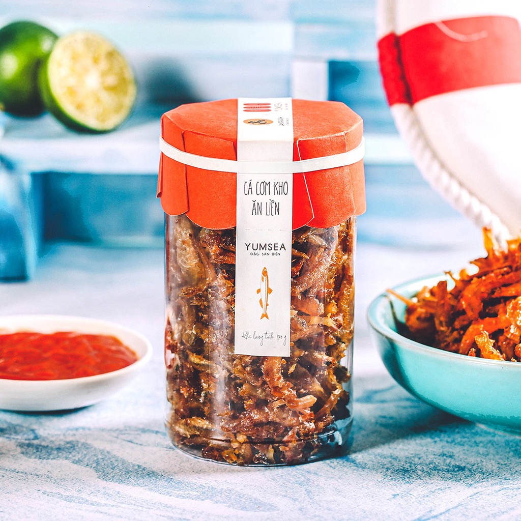 Cá cơm kho ăn liền Yumsea, 170g, hũ, mẫu tobita