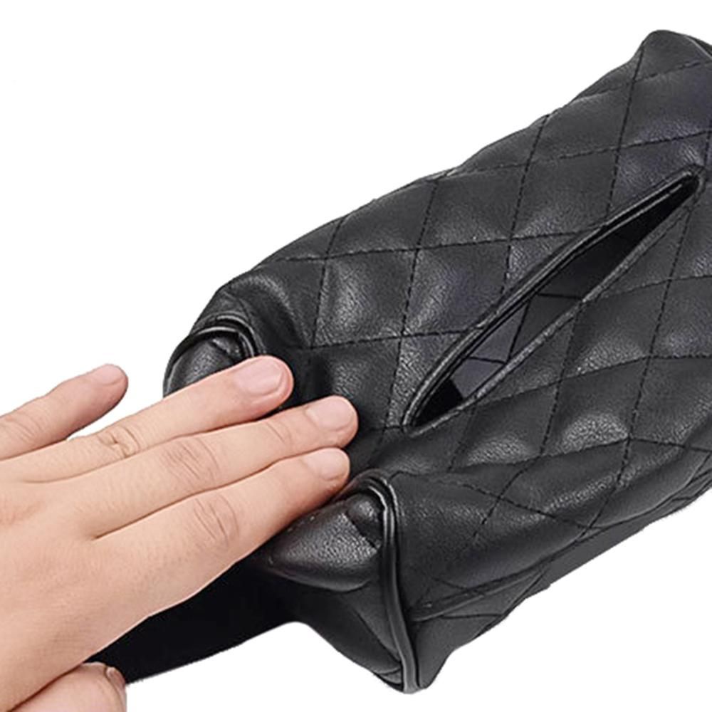 Hộp đựng khăn giấy bằng da tùy chọn màu sắc gắn ghế sau xe hơi