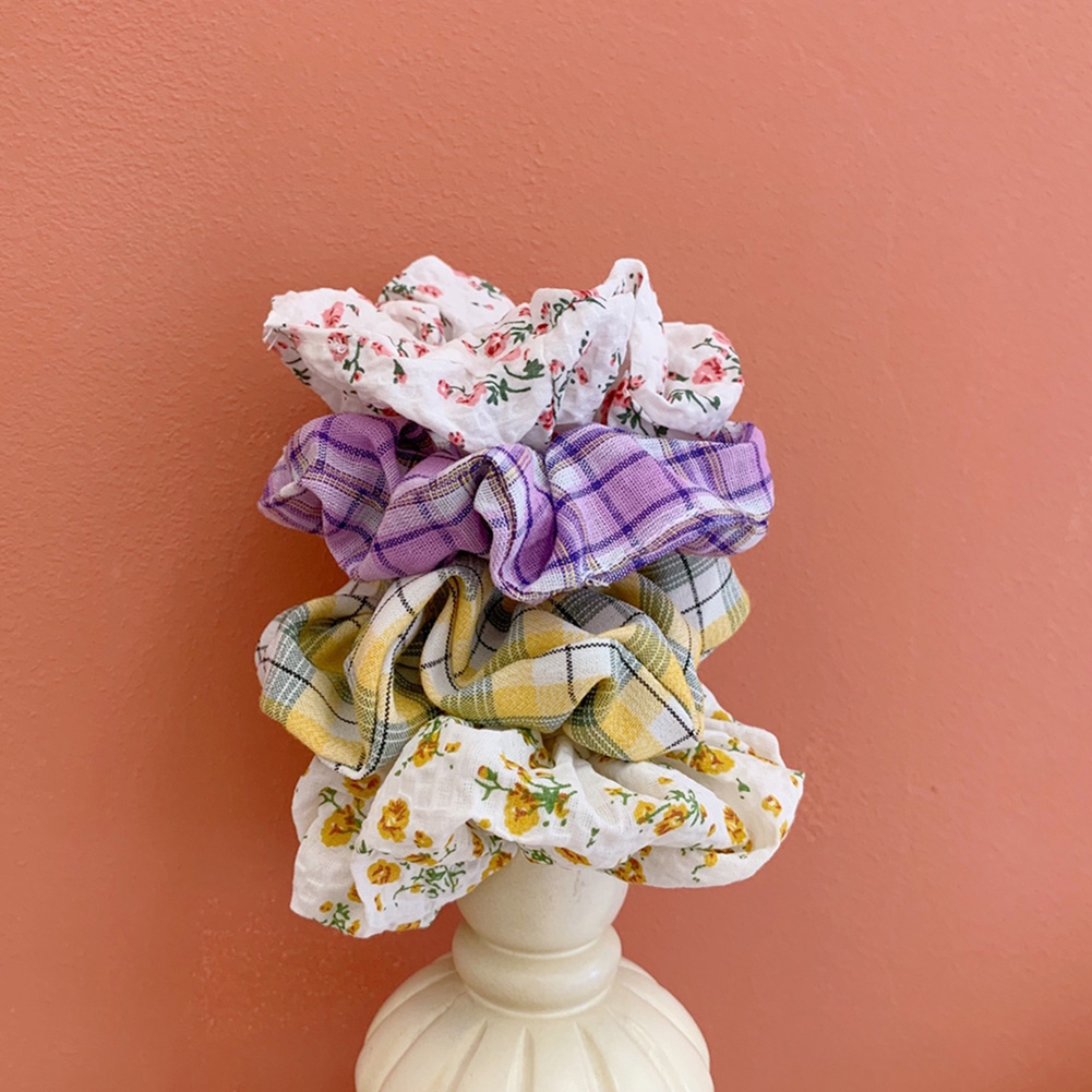 Dây Cột Tóc Vải In Họa Tiết Xinh Xắn Dành Cho Nữ 20 Màu Tùy Chọn (Hair Scrunchies)