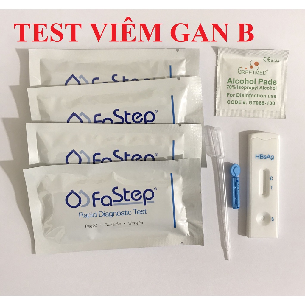 Combo 2 bộ Test HIV và Test Viêm Gan B (HBsAg) Fastep chính hãng của Mỹ