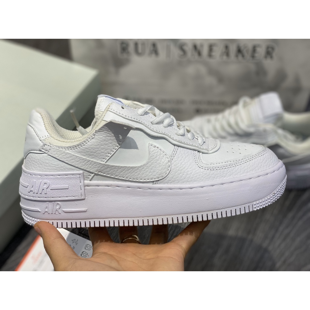 Siêu Phẩm Giày Thể Thảo Sneaker AF1 shadow full trắng SIêu Xinh Cao Cấp Ảnh Thật + freeship + Tặng Tất