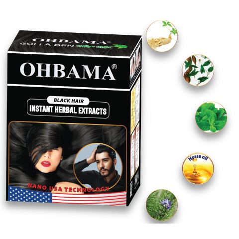 [Mẫu mới] Dầu gội nhuộm tóc GỘI LÀ ĐEN OHBAMA / OBAMA [Gói 20ml]