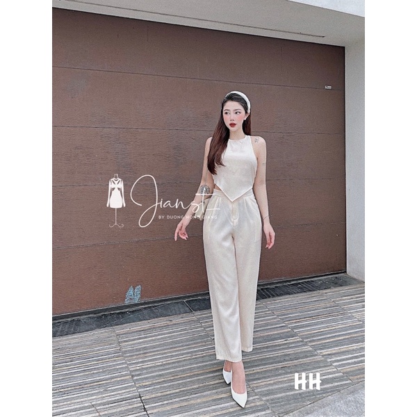 Set áo ba lỗ vạt chéo + quần suông