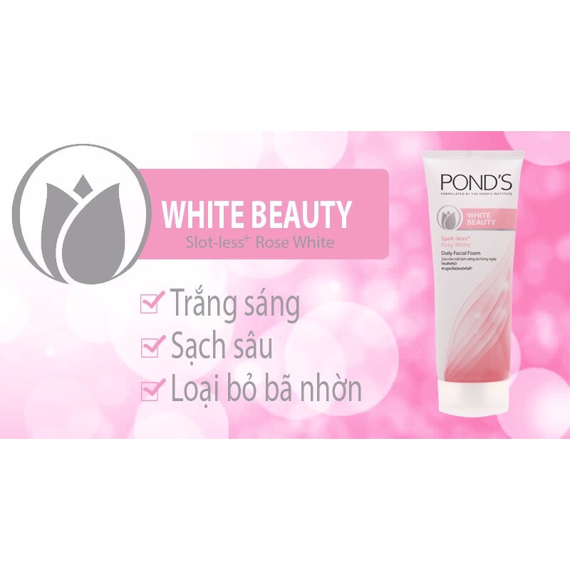 Sữa rửa mặt POND'S White Beauty trắng hồng rạng rỡ 50g