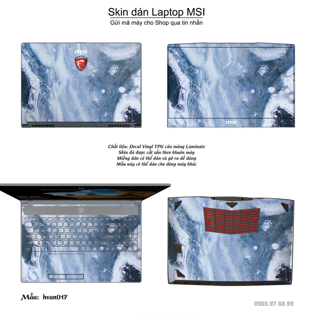 Skin dán Laptop MSI in hình Hoa văn _nhiều mẫu 3 (inbox mã máy cho Shop)