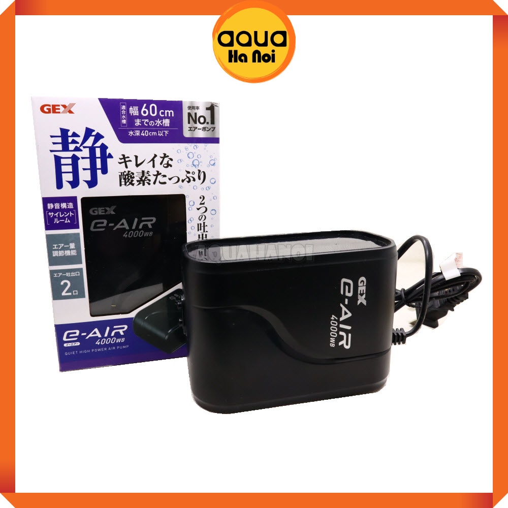 Máy sủi Oxy siêu êm Gex E-air 1000SB/2000SB - 4000WB/6000WB cho hồ cá cảnh thủy sinh