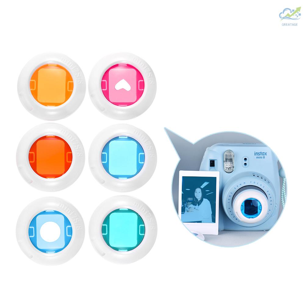 GG Instant Camera Mini Color Close Up Lens Filter Set for Fujifilm Instax Mini 7s/8/8+/9, 6pcs