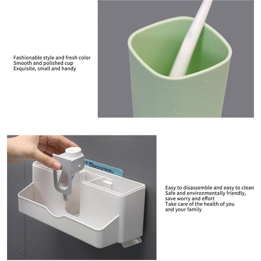 Giá Đỡ Bàn Chải Đánh Răng / Kem Đánh Răng Tự Động Gắn Tường Đa Năng Ổn Định
