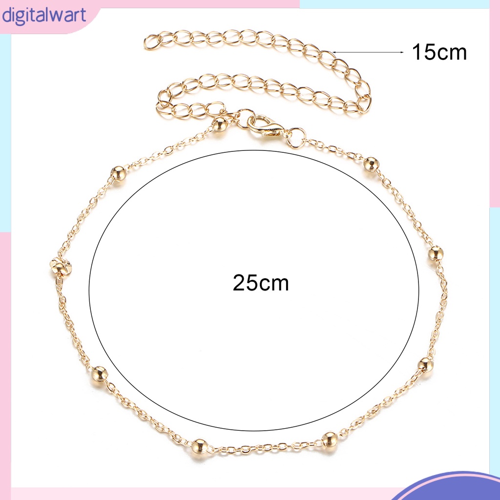 Vòng cổ choker dạng dây xích xỏ hạt tinh tế thời trang