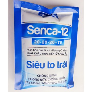 Phân bón lá SENCA -12 (20-20-20 +TE) (100g) giúp cây cho trái mã đẹp, chống rụng, chống nứt, chống thối
