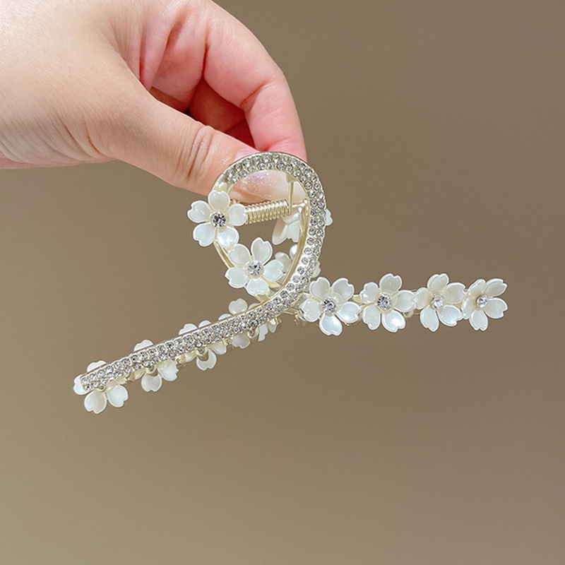 Kẹp Tóc Càng Cua Kim Loại Đính Kim Cương Giả Thời Trang Hàn Quốc Tinh Tế Cho Nữ