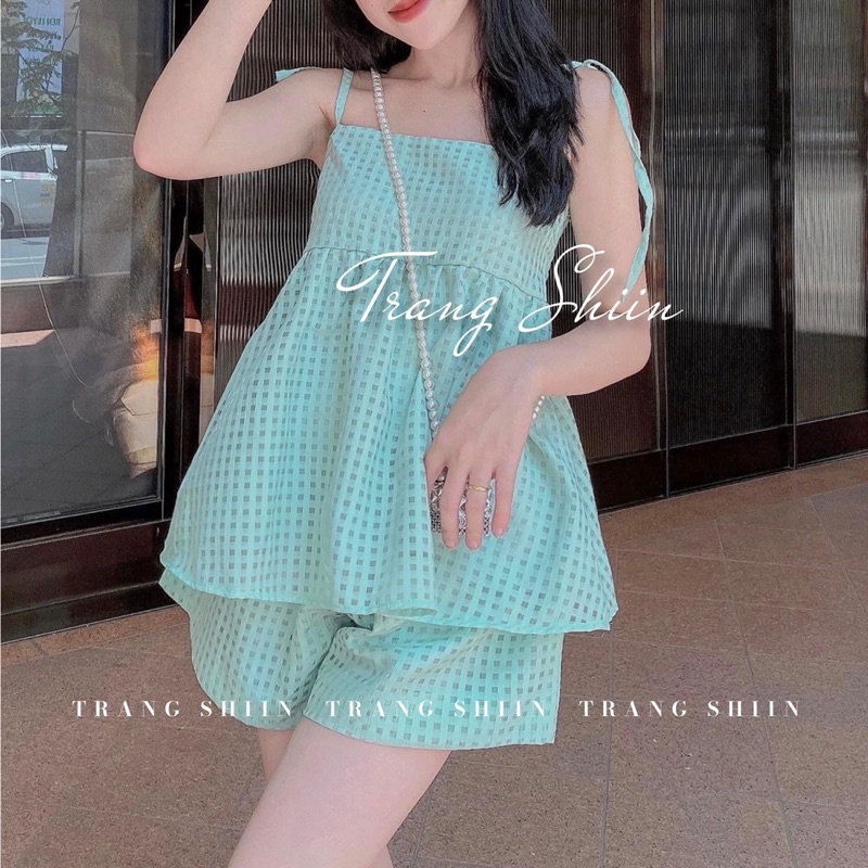 SÉT ÁO 2S LỖ LƯỚI + QUẦN SHORT 3M