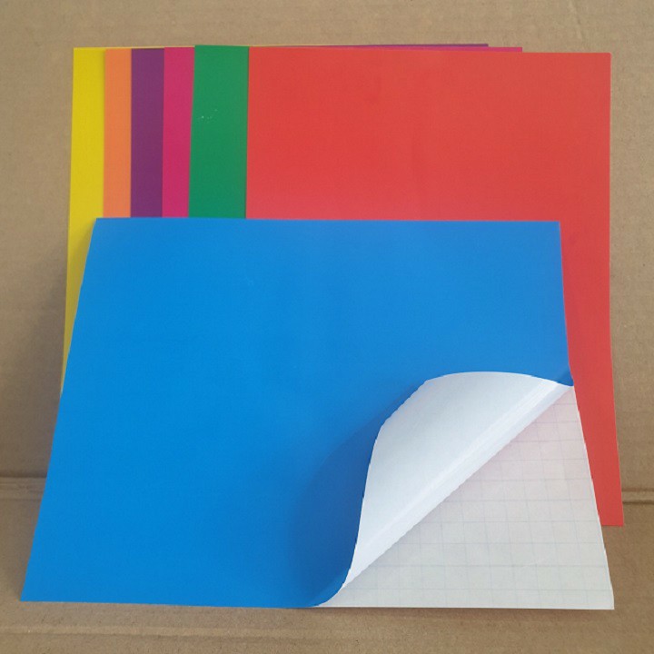 Tập giấy thủ công có keo 7 màu