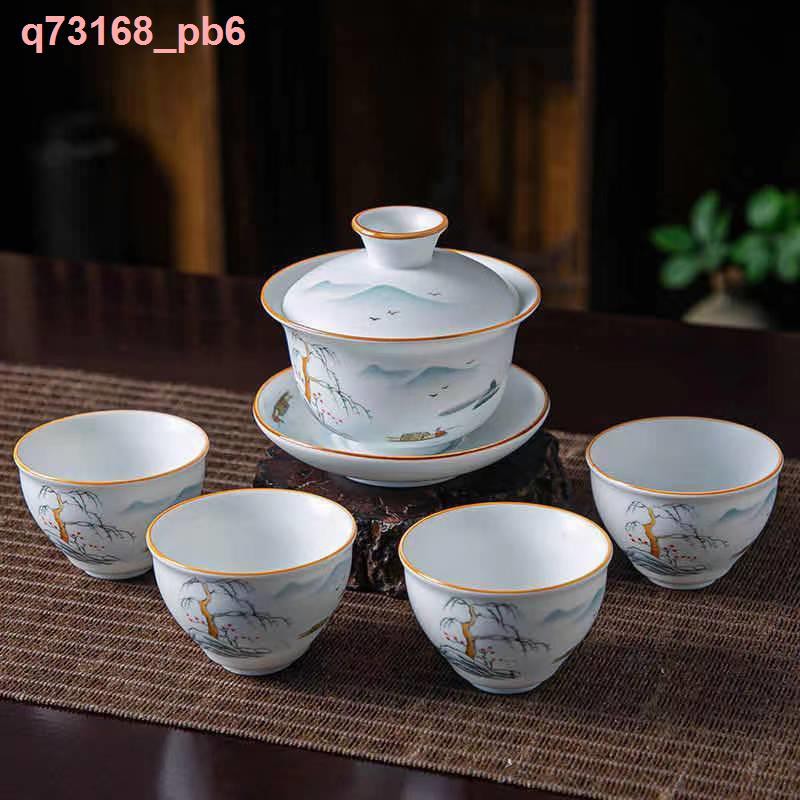 new matte kung bán chạy của Trung Quốc bộ ấm trà fu gia đình bìa bát, trà, tách, máy pha đơn giản