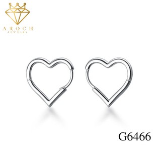 Khuyên tai bạc Ý s925 trái tim tình yêu lãng mạn G6466 - AROCH Jewelry